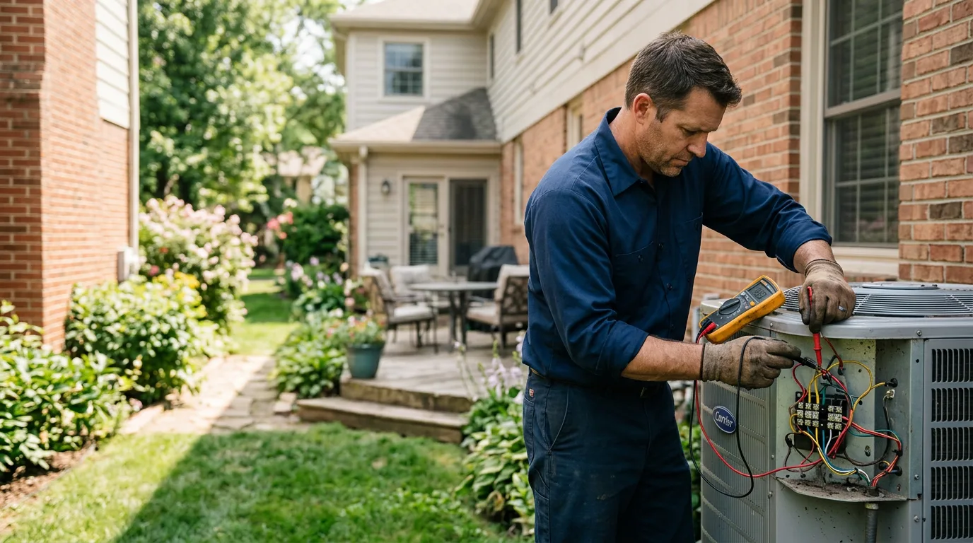 HVAC technician working near Natural Bridge Station, VA